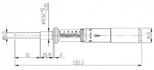 Micrometer Head MHGS-FP-50 drawing