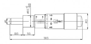 Micrometer Head MHGS-SP-13 drawing