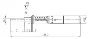 Micrometer Head MHGS-SP-50 drawing