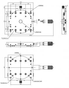 Low-profile Aluminum Translation Stage MXL125-AC drawing