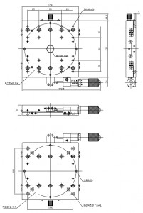 Low-profile Aluminum Translation Stage MXL125-AS drawing