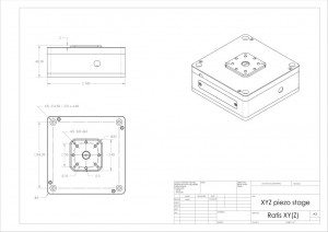 Nano piezo positioning stage NPS20020Z drawing