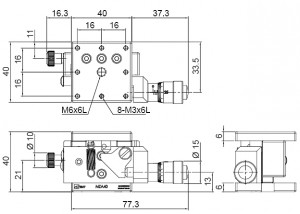 Precision Lift Stage MZA-40 drawing